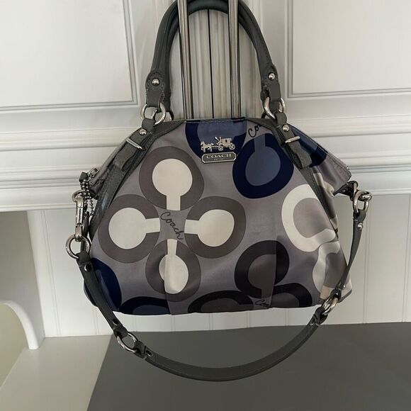 COACH Blue & Grey Shoulder Bag - Picture 4 of 9